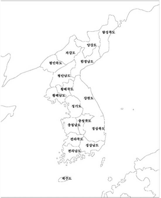 한국의 지도 - 시트 10