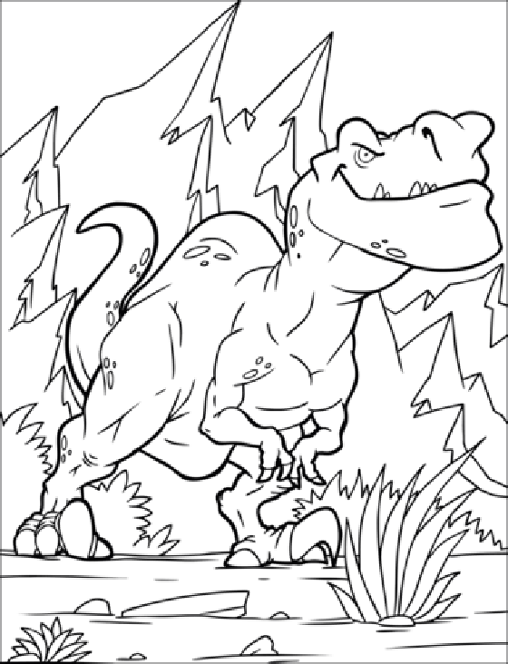 만화 티라노사우루스 coloring page
