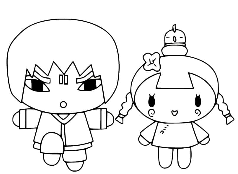 아뵤오와 칭 coloring page