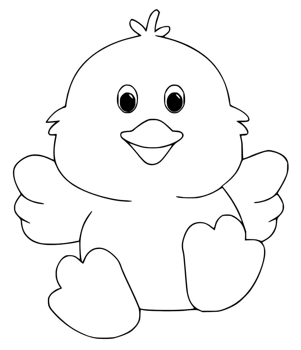 아기 귀여운 병아리 coloring page