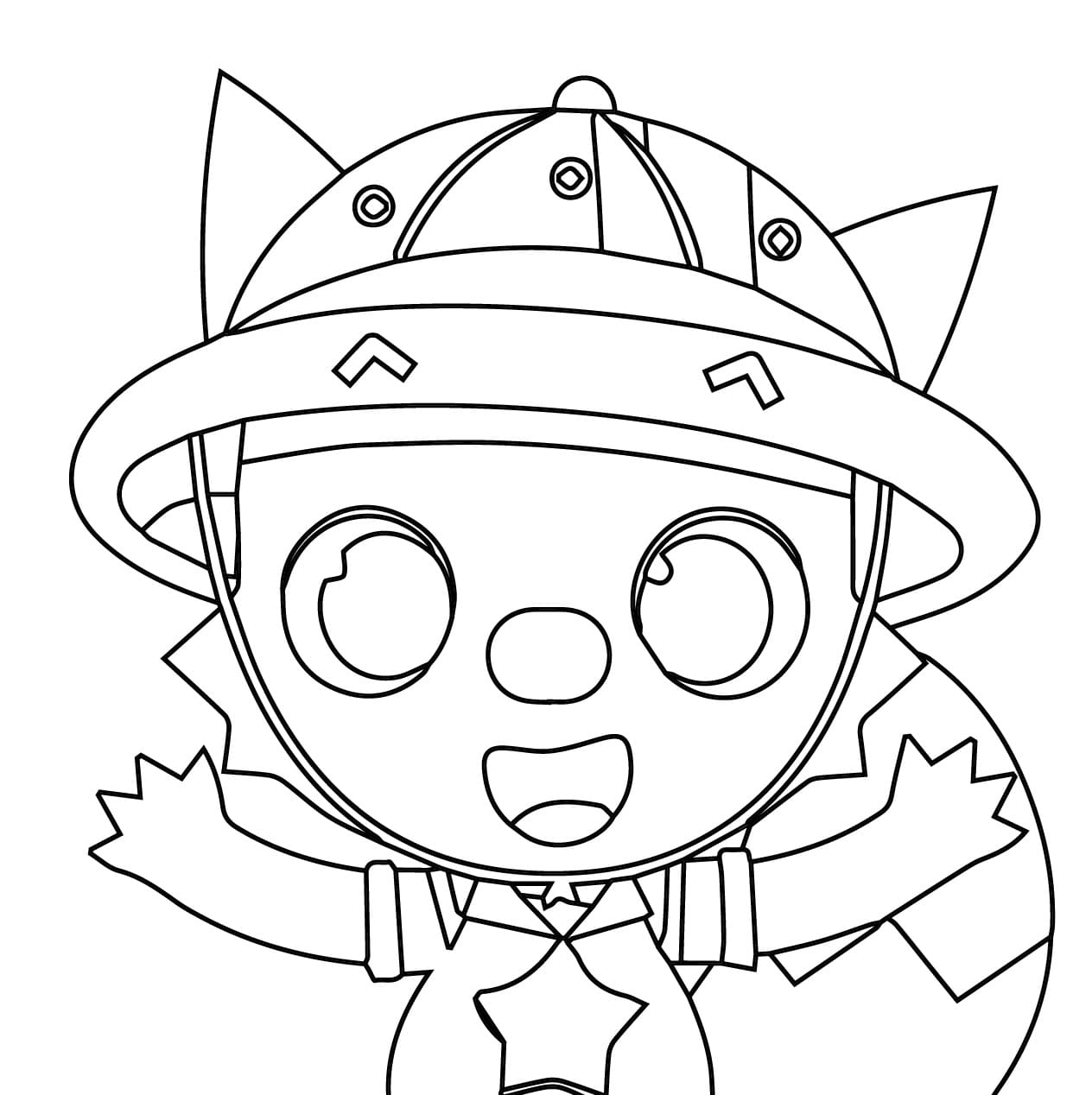 행복한 핑크퐁 coloring page