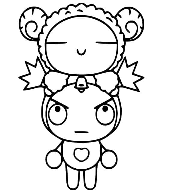 뿌까와 가루 coloring page