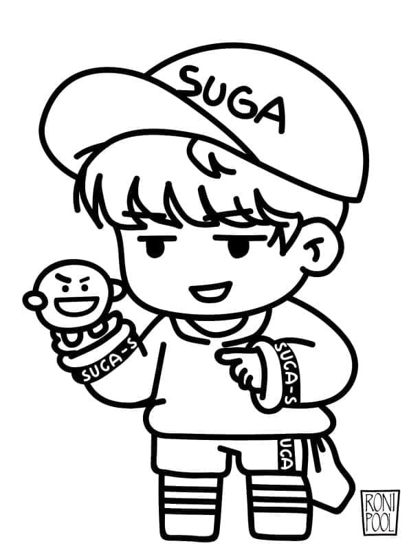 BT21 슈가 coloring page