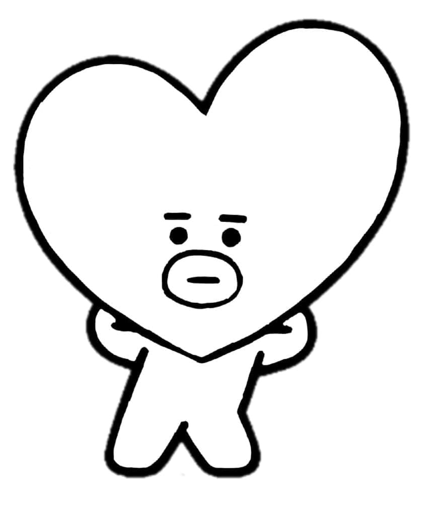 BT21 타타 coloring page