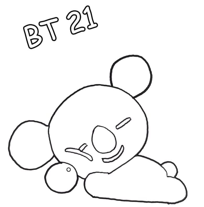 BT21의 코야 coloring page