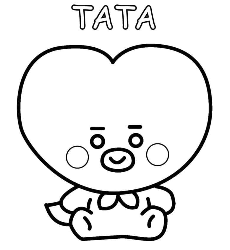 귀여운 타타 coloring page