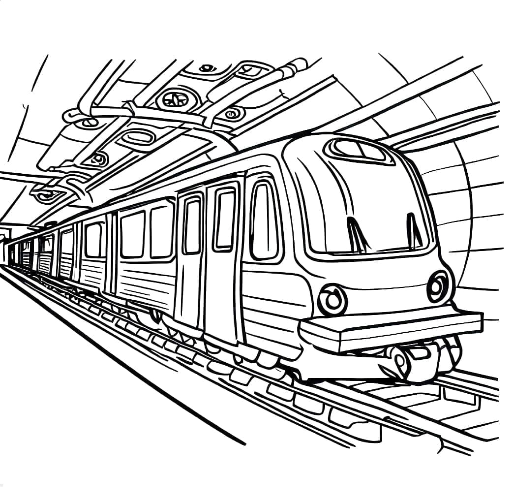 인쇄 가능한 지하철 coloring page