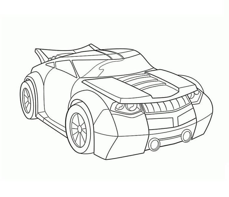 자동차 형태의 범블비 coloring page