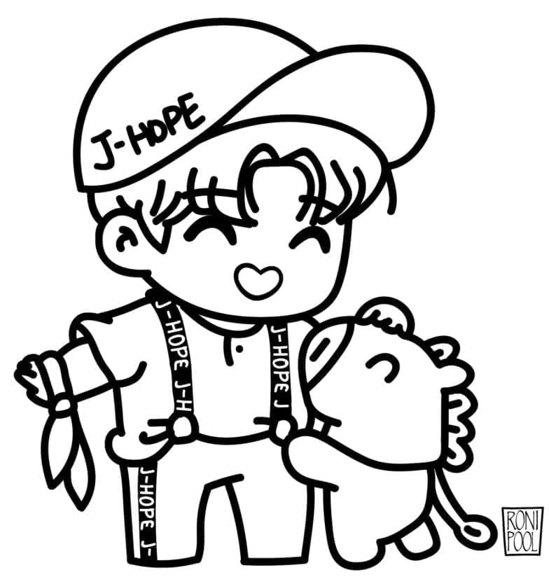 제이홉와 망 coloring page