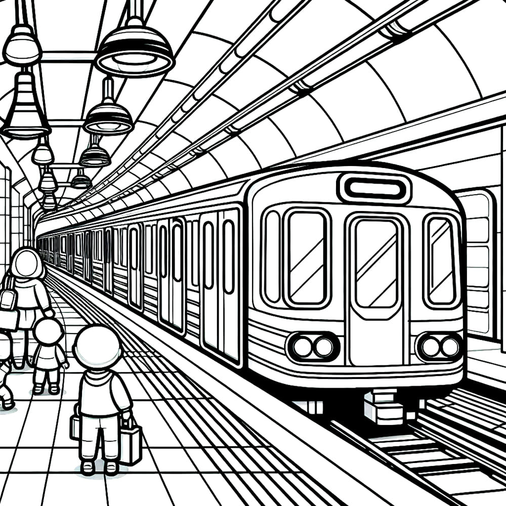 지하철 도면 coloring page