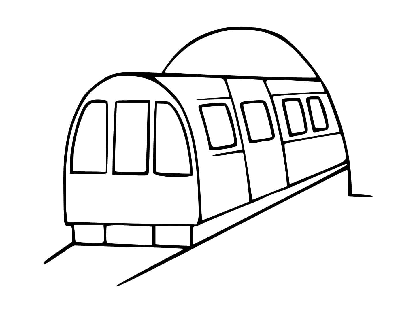 지하철 교통 coloring page