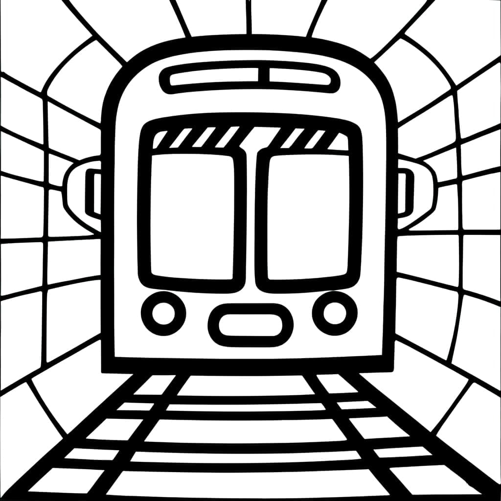 지하철 이미지 coloring page