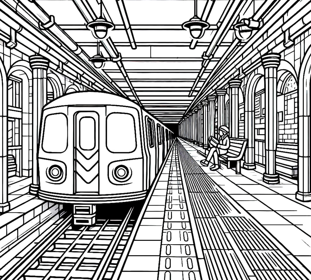 지하철 무료 이미지 coloring page