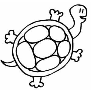 아주 간단한 거북이 coloring page