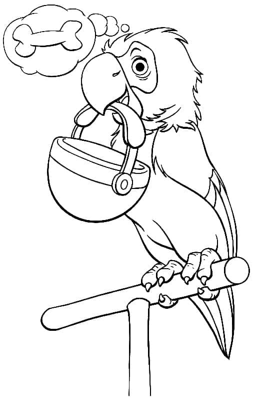 배고픈 앵무새 coloring page