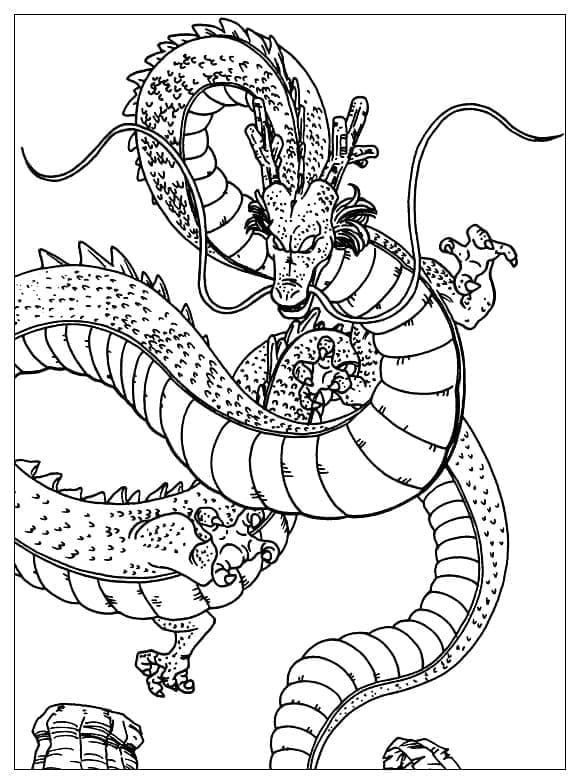 드래곤볼 Z 의 신룡 coloring page