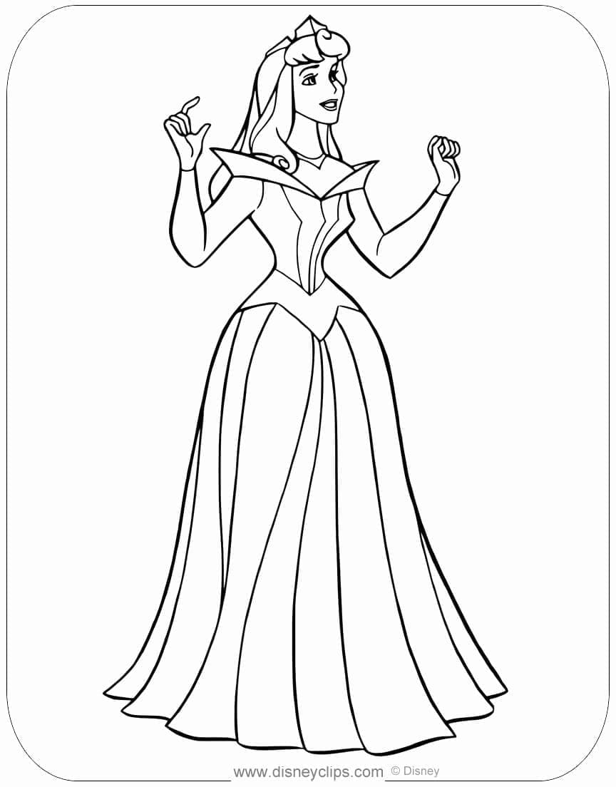 디즈니의 오로라 coloring page