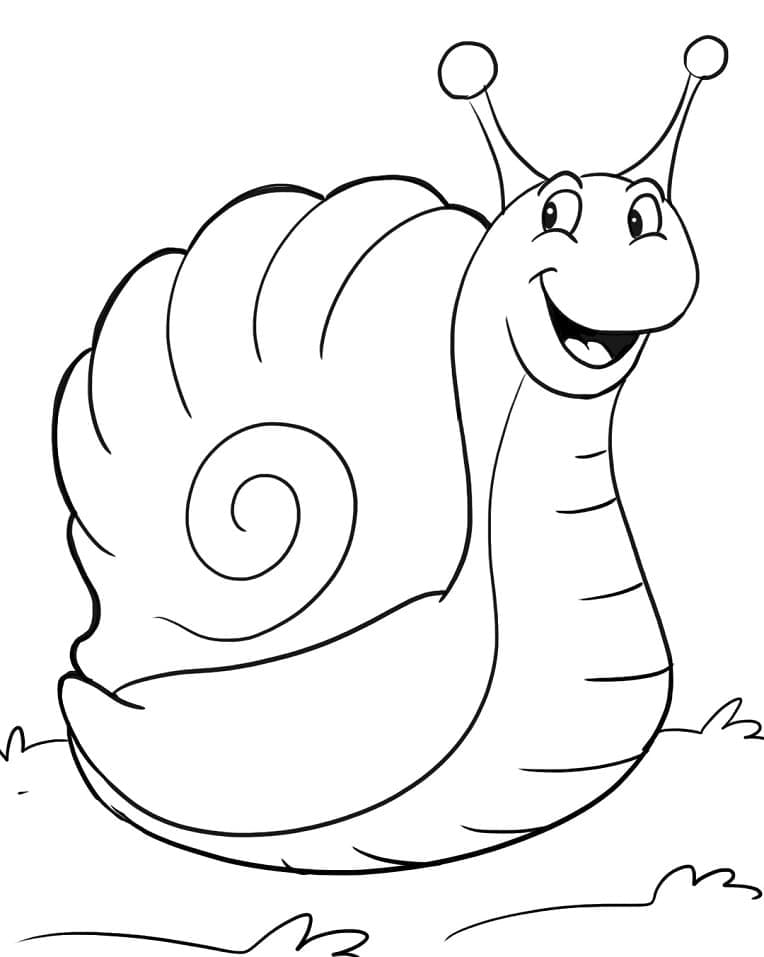 행복한 달팽이 coloring page