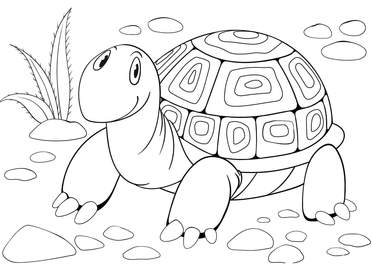 행복한 거북이 coloring page
