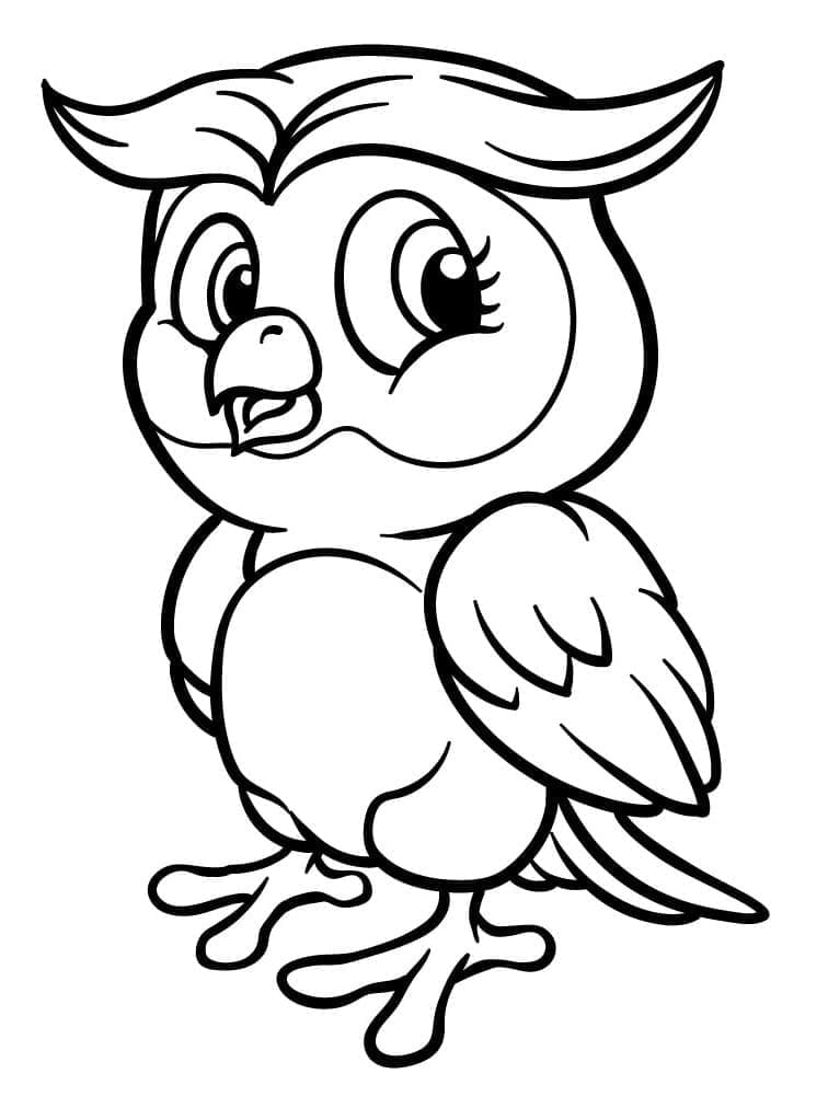 행복한 만화 올빼미 coloring page