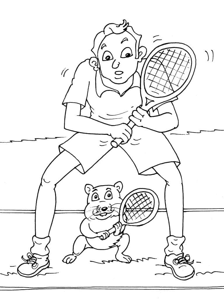 인쇄 가능한 테니스 coloring page