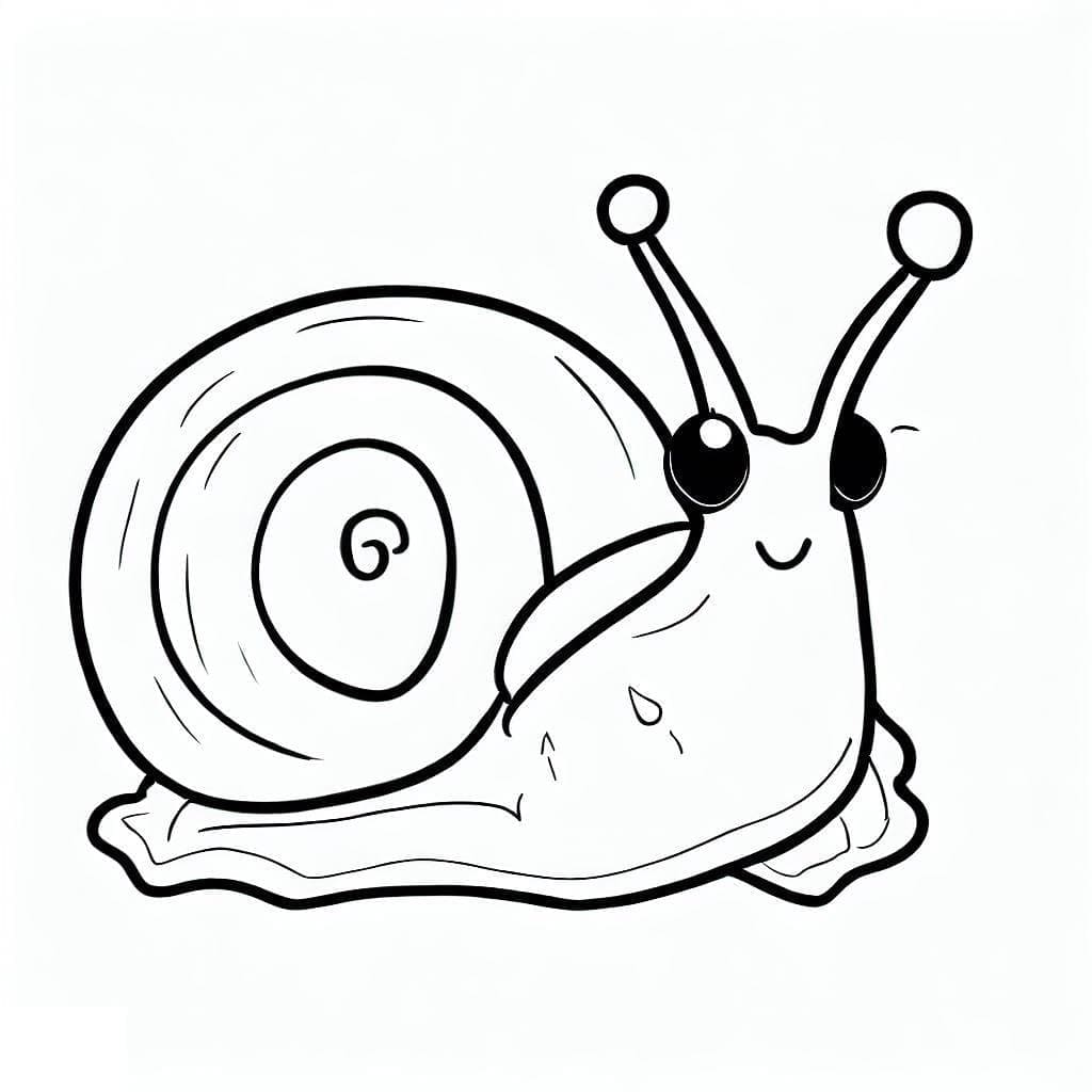 인쇄용 귀여운 달팽이