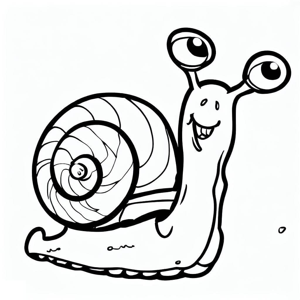 재미있는 달팽이 이미지 coloring page