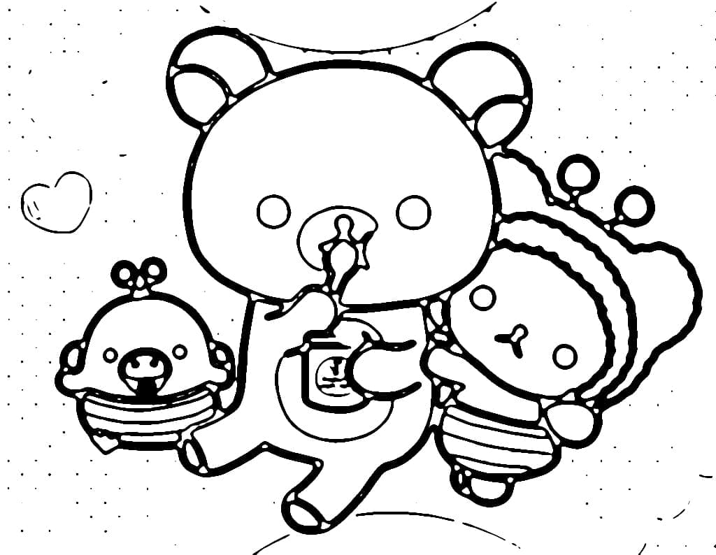 리락쿠마 스케치 coloring page