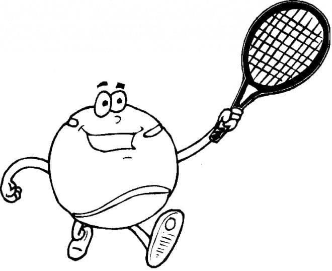 만화 테니스 공 coloring page