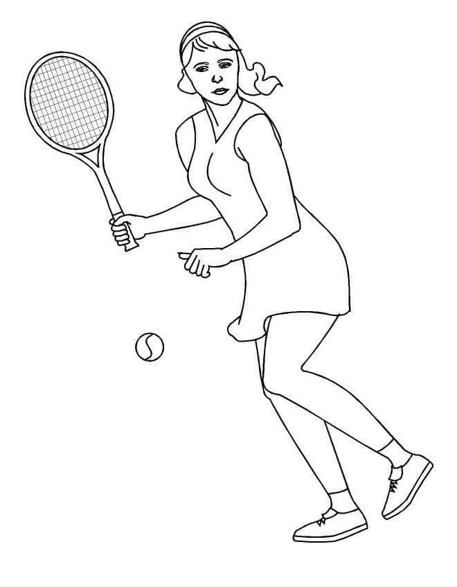 프로 테니스 선수 coloring page
