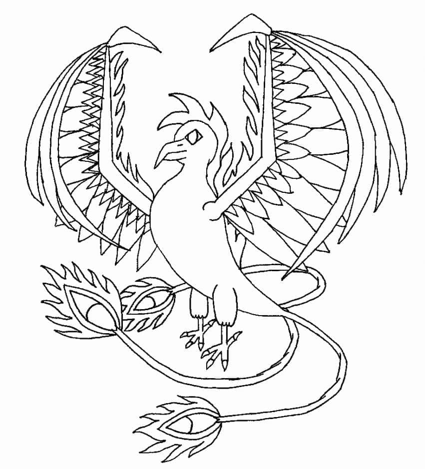 피닉스 쿨 버드 coloring page