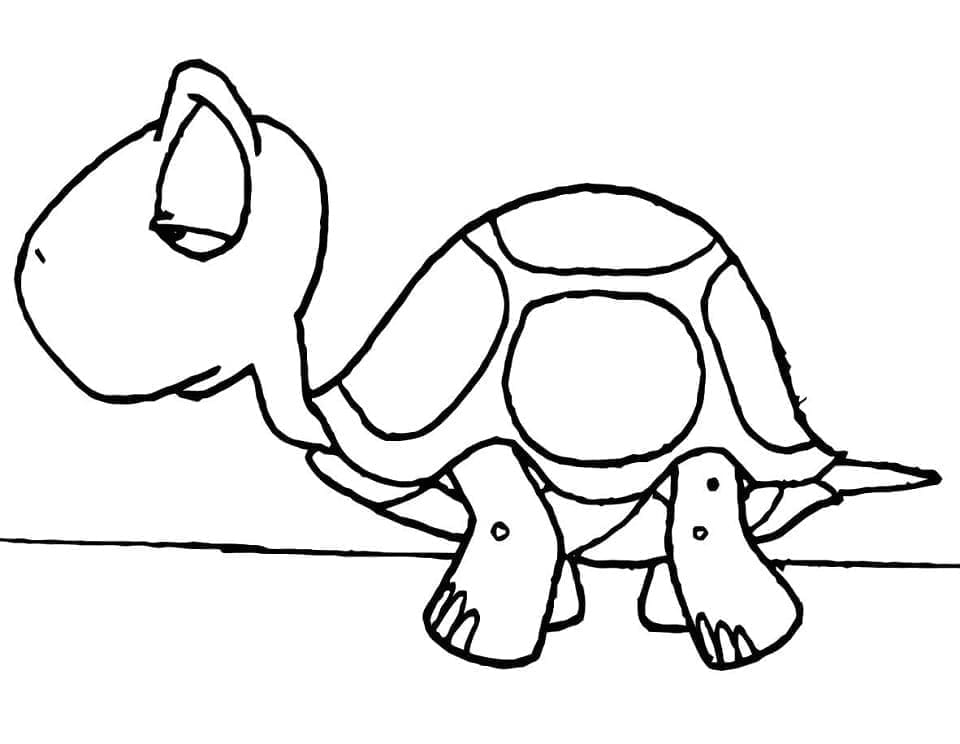 슬픈 거북이 coloring page