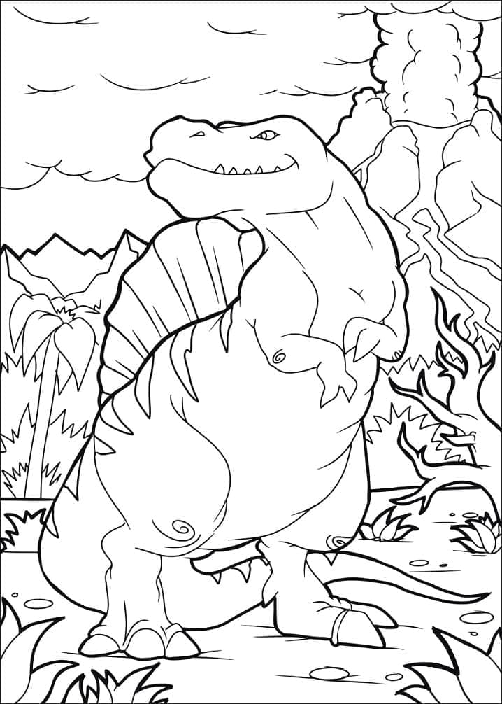 스피노사우루스 공룡 인쇄 coloring page