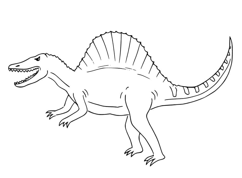 스피노사우루스 공룡 무료 인쇄 가능 coloring page