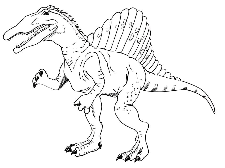 스피노사우루스 공룡 스케치 이미지