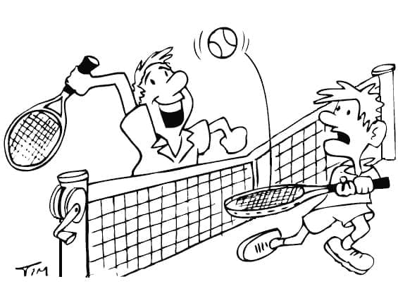 테니스 경기 coloring page