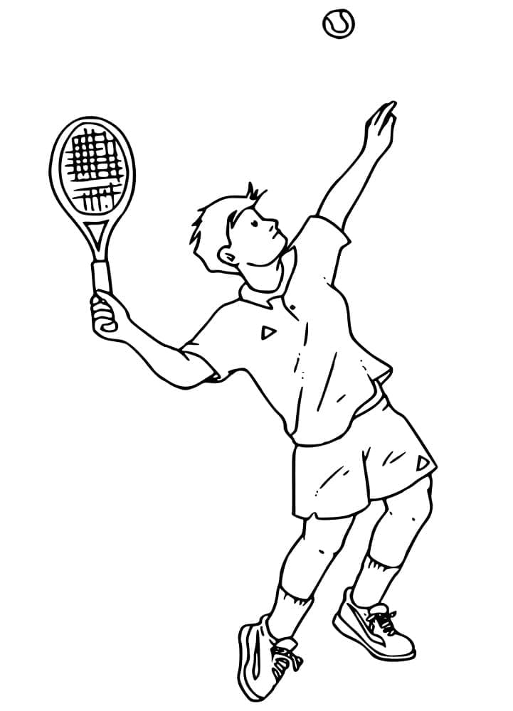 테니스 선수 coloring page