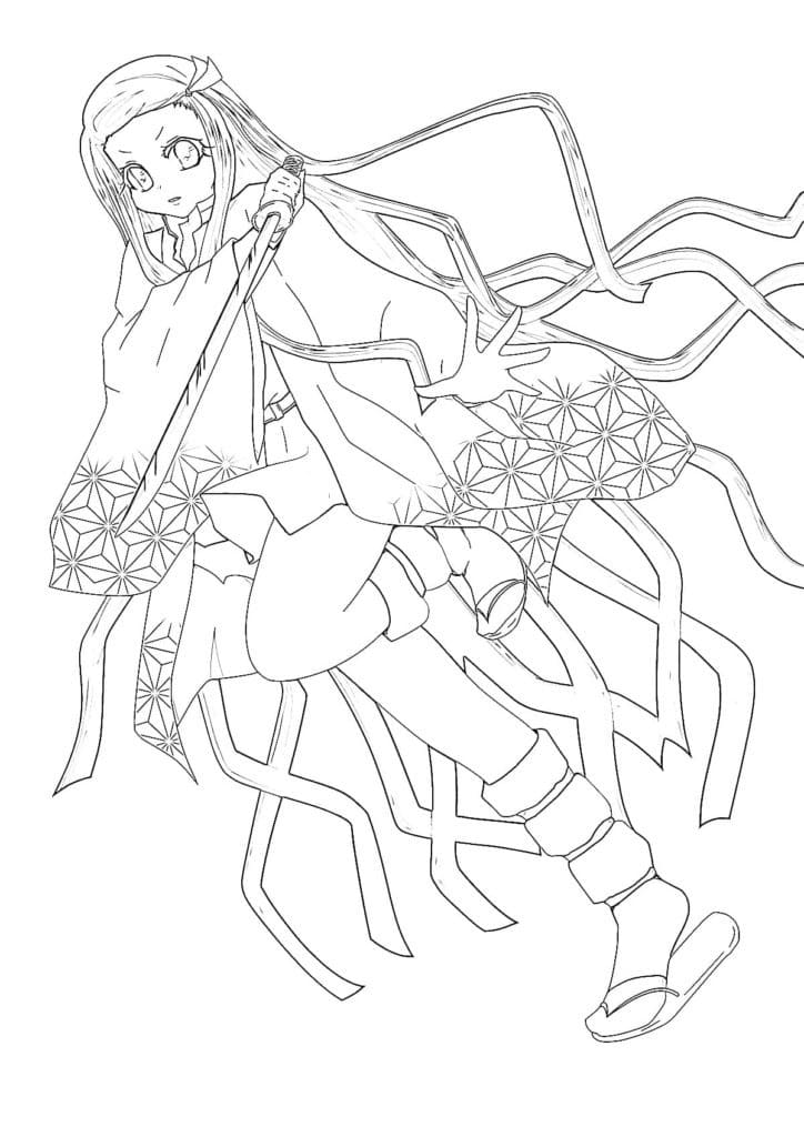 아름다운 네즈코 coloring page