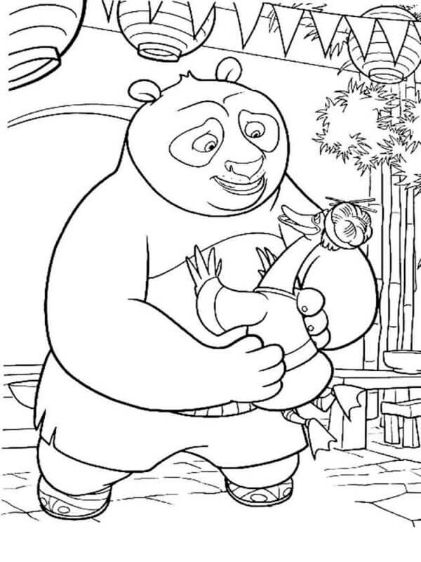 아빠와 아들 포 coloring page