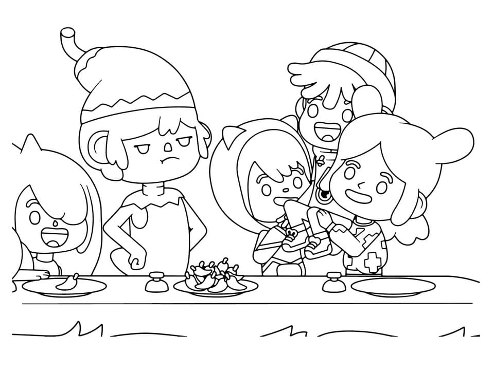 보카 파티 플레이 coloring page