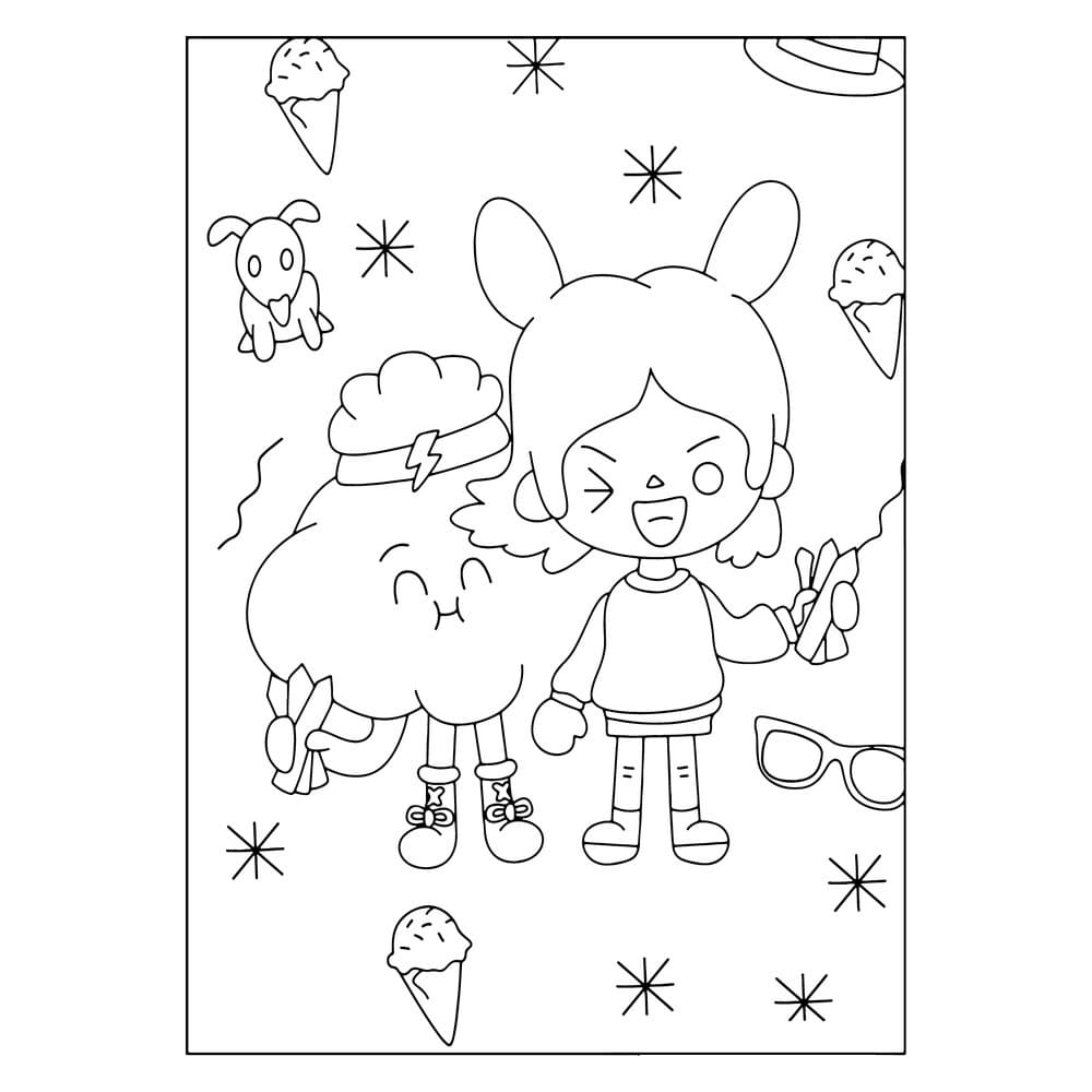 보카 프렌즈 플레이 coloring page