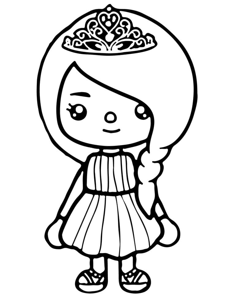 보카 프린세스 플레이 coloring page