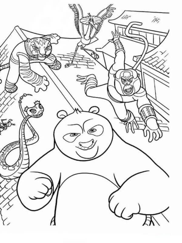 그레이트 포 앤 프렌즈 coloring page