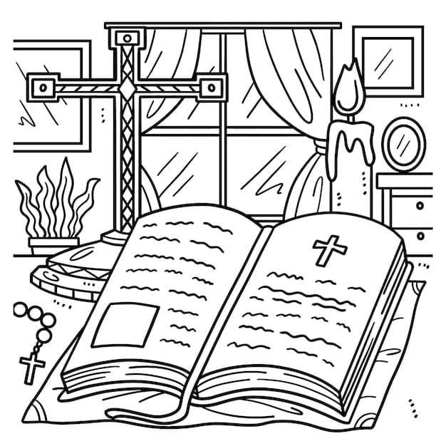 기독교 성경 coloring page