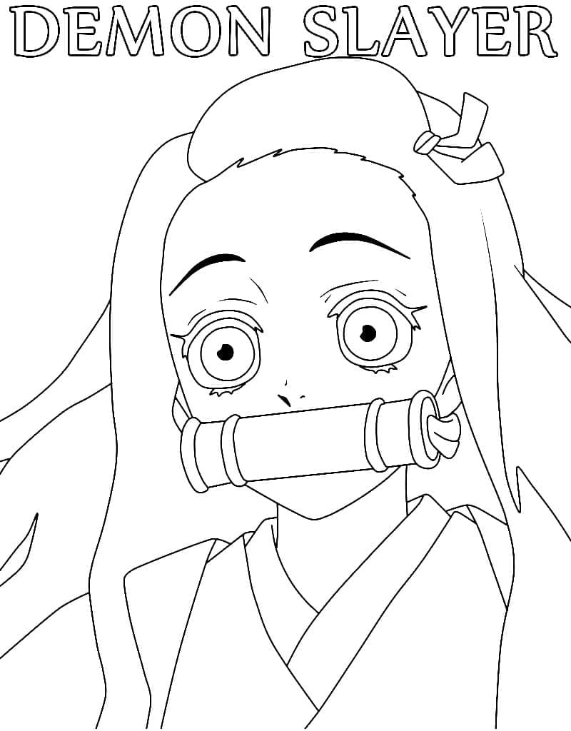 귀여운 네즈코 무료 coloring page