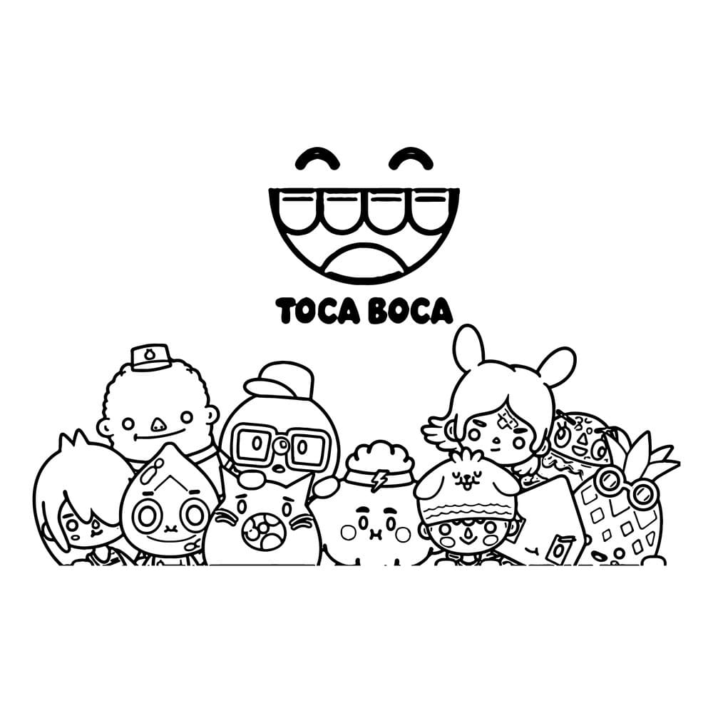 귀여운 토카 보카 coloring page