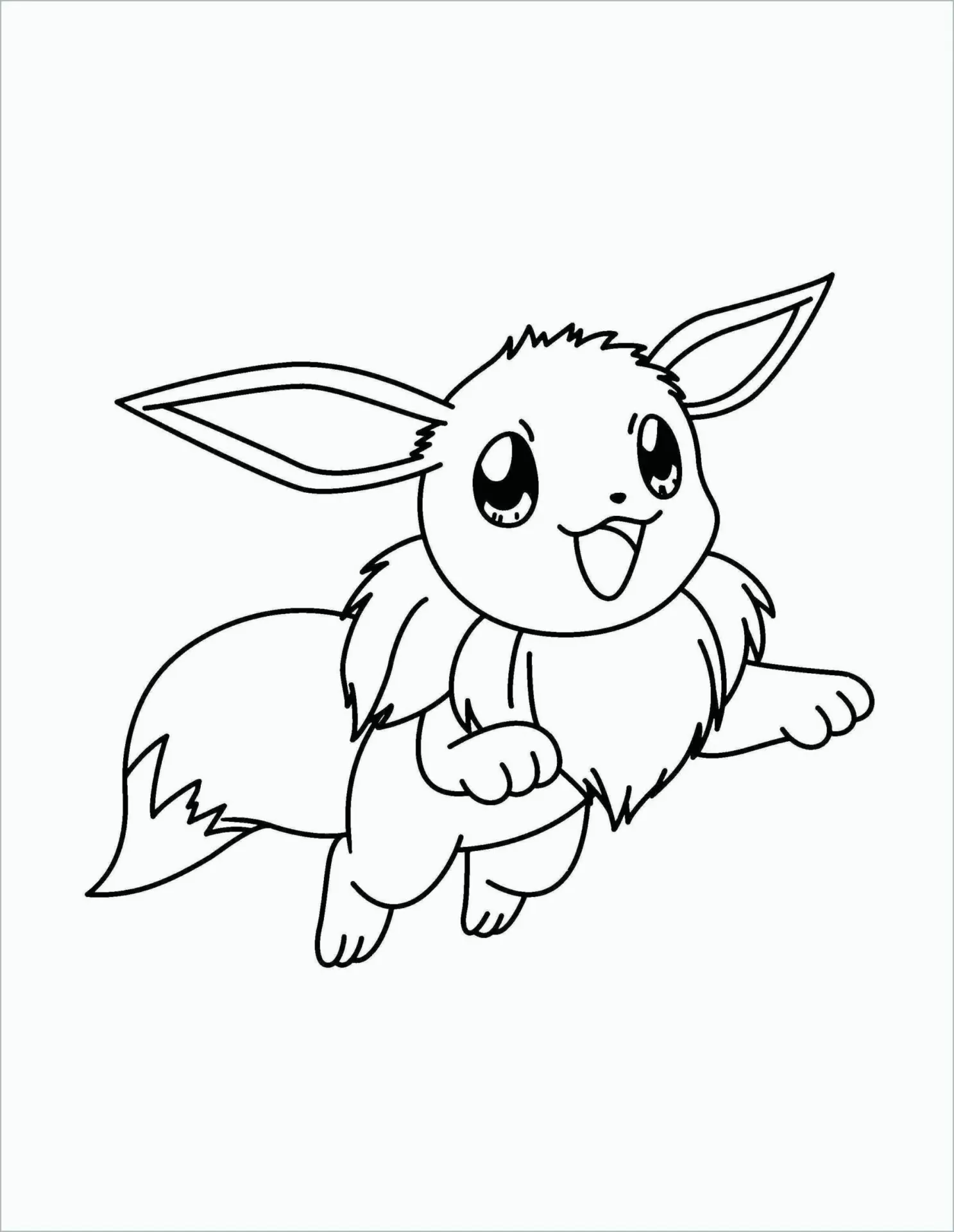 행복한 이브이 coloring page