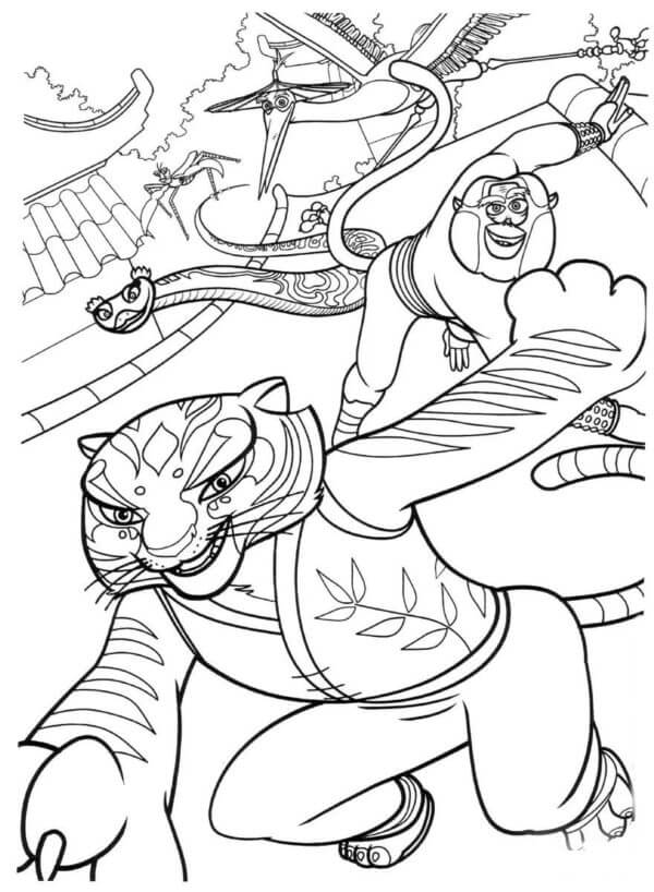 재밌는 호랑이와 친구들 coloring page