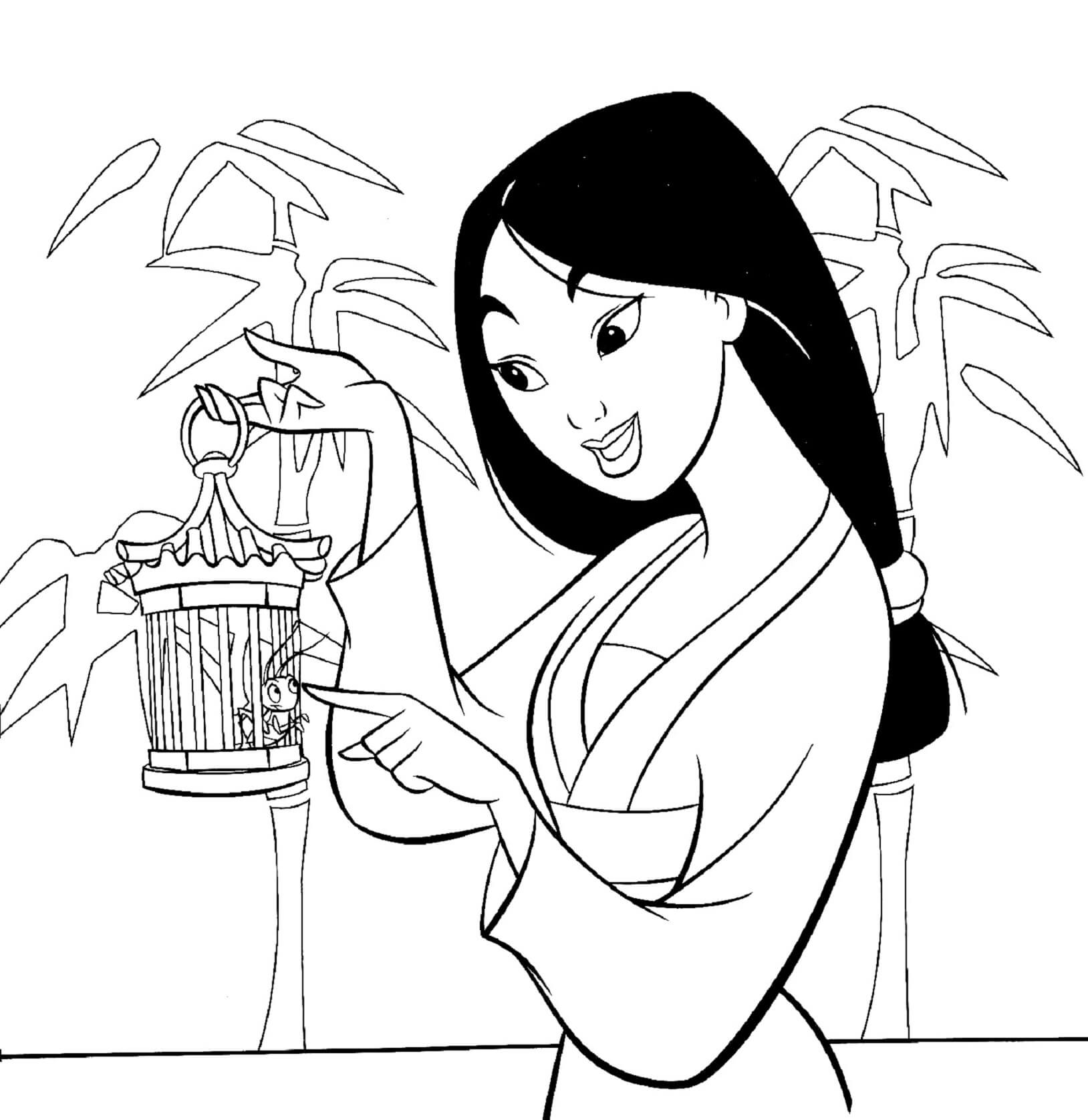 크리키와 함께하는 뮬란 coloring page