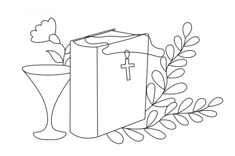 꽃이 있는 성경 coloring page